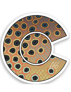 Casey Underwood Art Colorado Cutthroat Trout Sticker in One Color